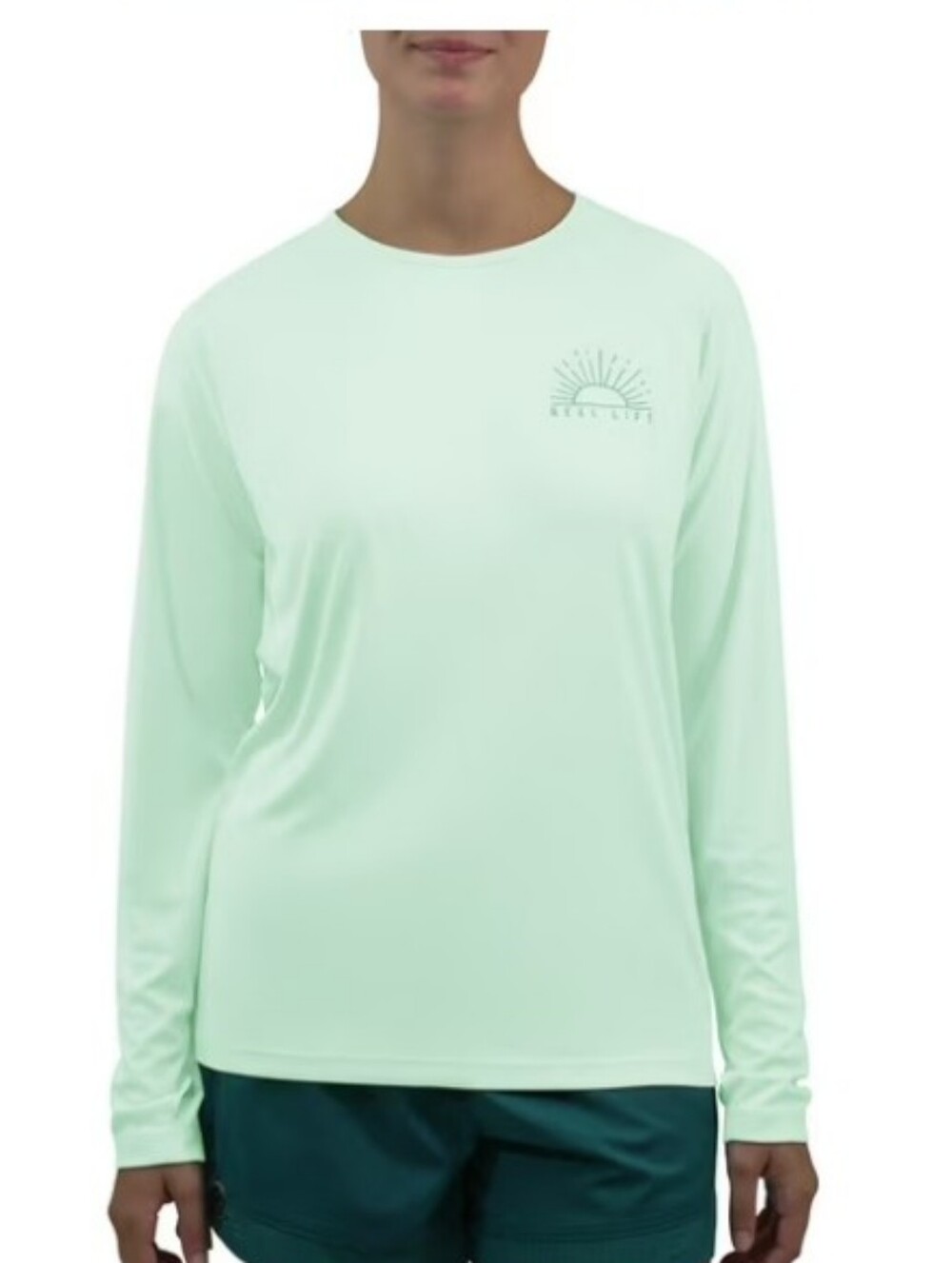 Women's Long Sleeve UV T-Shirt - Mint. M Size